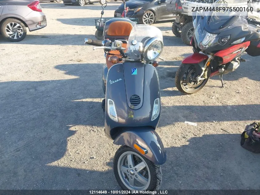 2007 Vespa Lx 150 VIN: ZAPM448F975500160 Lot: 12114649