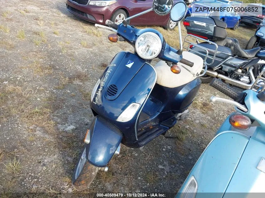 2007 Vespa Lx 150 VIN: ZAPM448F075006852 Lot: 40589479