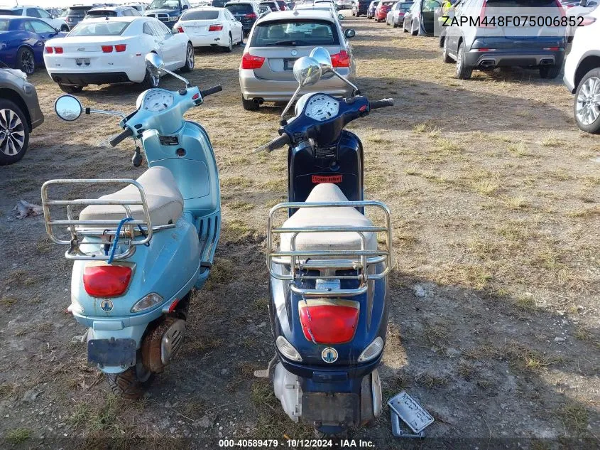 2007 Vespa Lx 150 VIN: ZAPM448F075006852 Lot: 40589479