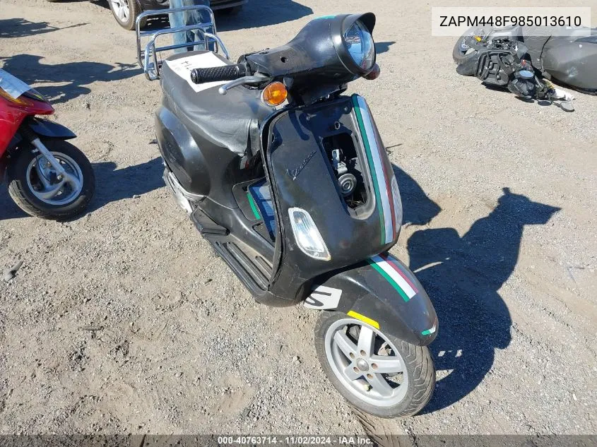 2008 Vespa Lx 150 VIN: ZAPM448F985013610 Lot: 40763714