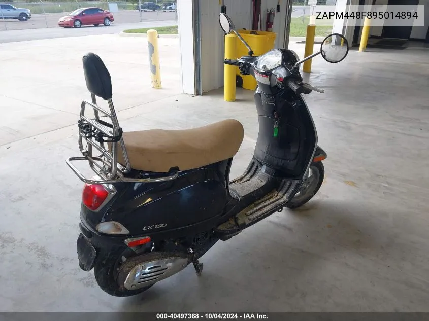 2009 Vespa Lx 150 VIN: ZAPM448F895014894 Lot: 40497368