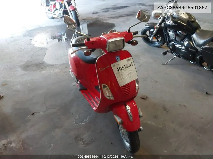 2012 Vespa Lx 50 VIN: ZAPC386B9C5501857 Lot: 40538644