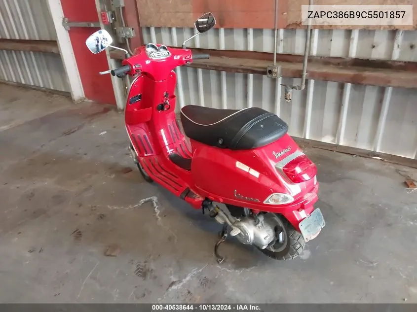 2012 Vespa Lx 50 VIN: ZAPC386B9C5501857 Lot: 40538644