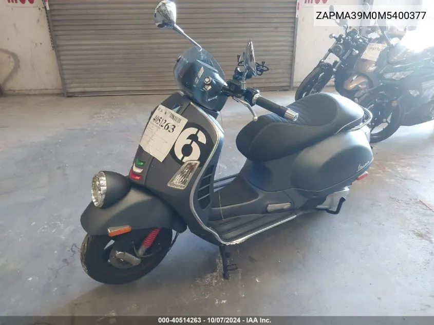 ZAPMA39M0M5400377 2021 Vespa Gts/Sei Giorni