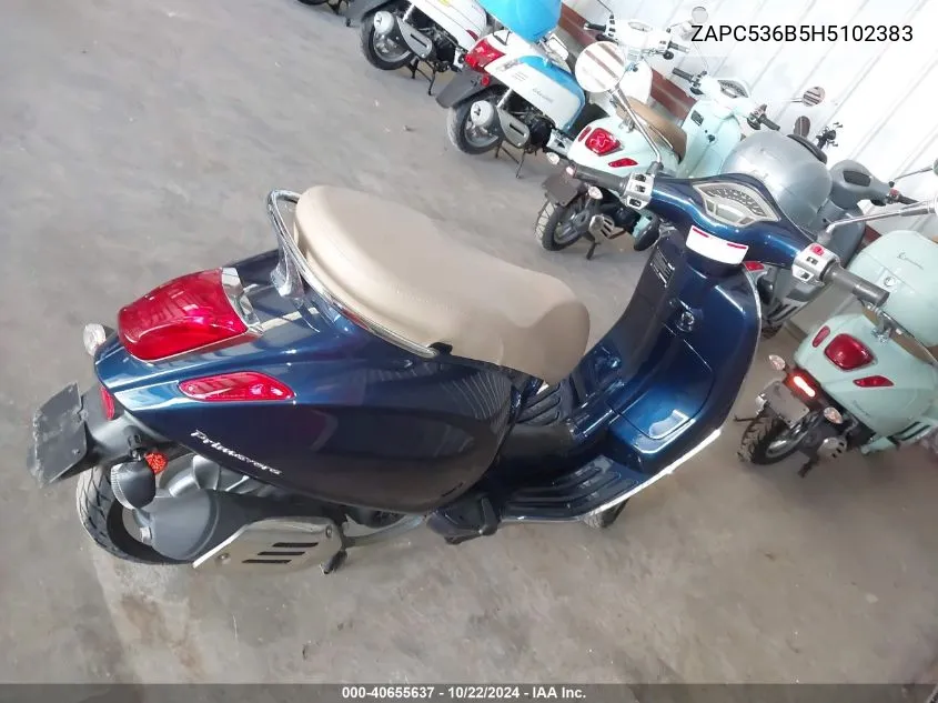 2017 Vespa Primavera 50 4V Ie VIN: ZAPC536B5H5102383 Lot: 40655637