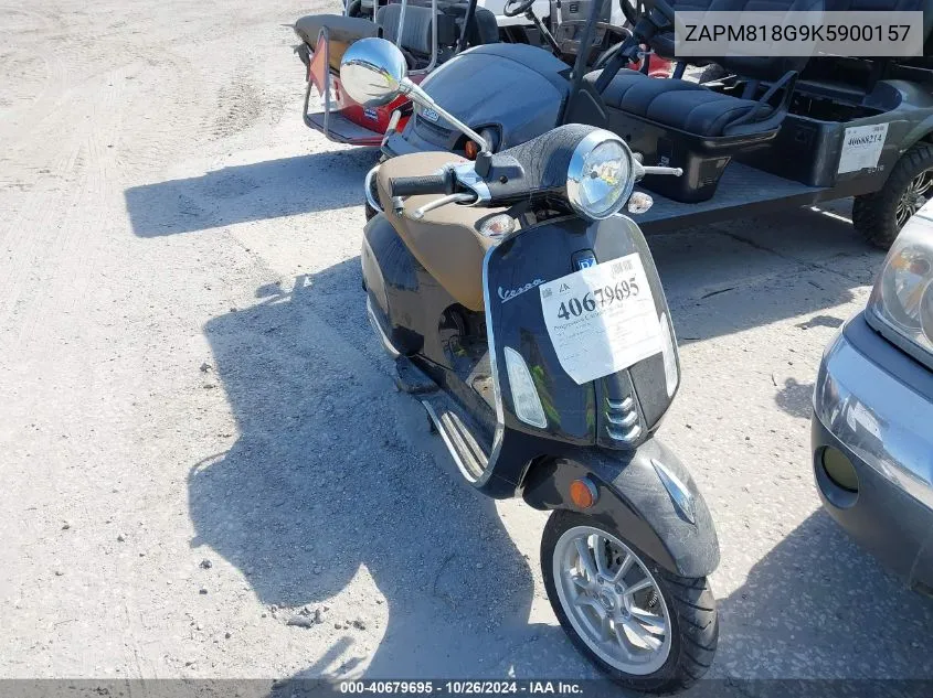 2019 Vespa Primavera VIN: ZAPM818G9K5900157 Lot: 40679695