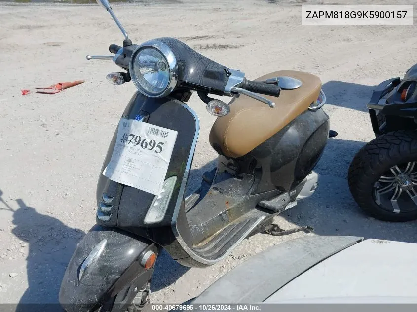 2019 Vespa Primavera VIN: ZAPM818G9K5900157 Lot: 40679695