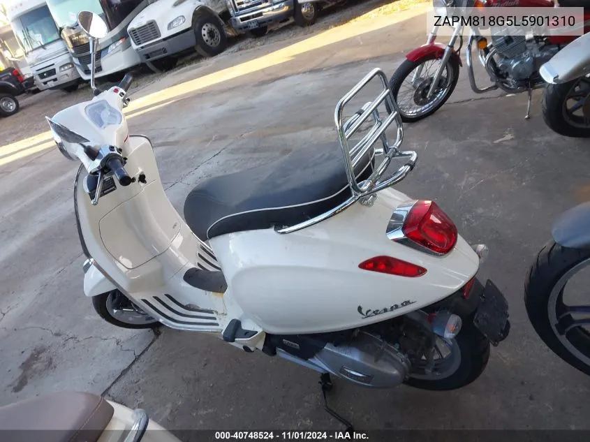 2020 Vespa Primavera VIN: ZAPM818G5L5901310 Lot: 40748524