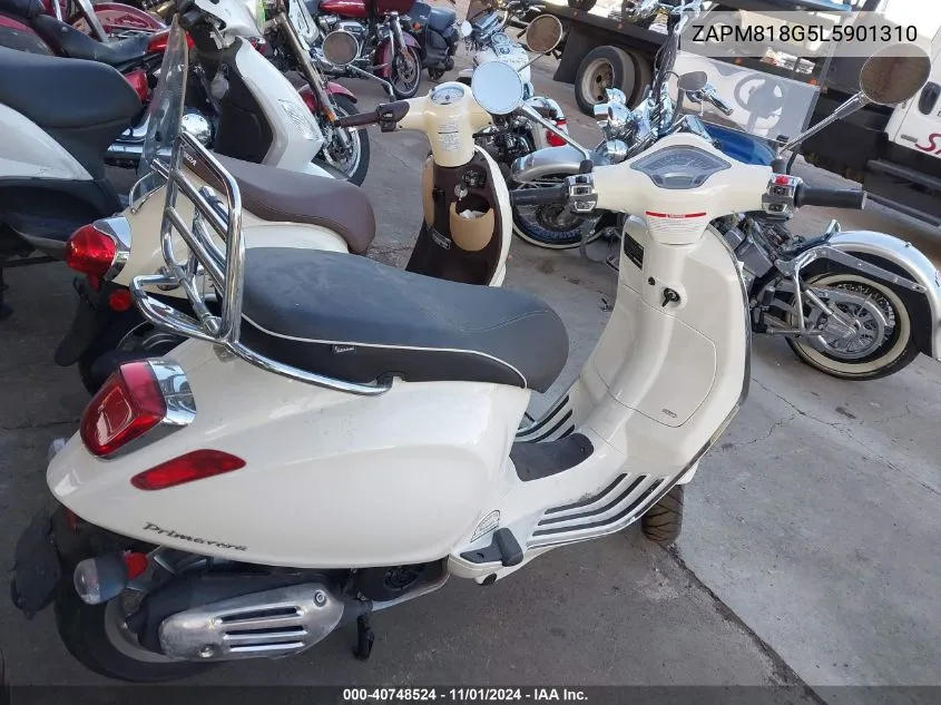 2020 Vespa Primavera VIN: ZAPM818G5L5901310 Lot: 40748524