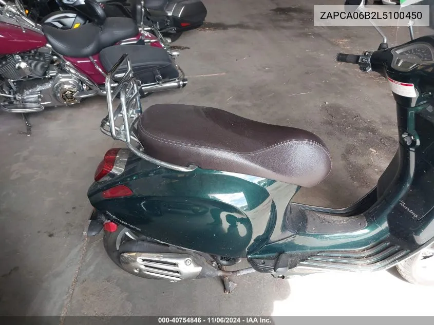 2020 Vespa Primavera VIN: ZAPCA06B2L5100450 Lot: 40754846