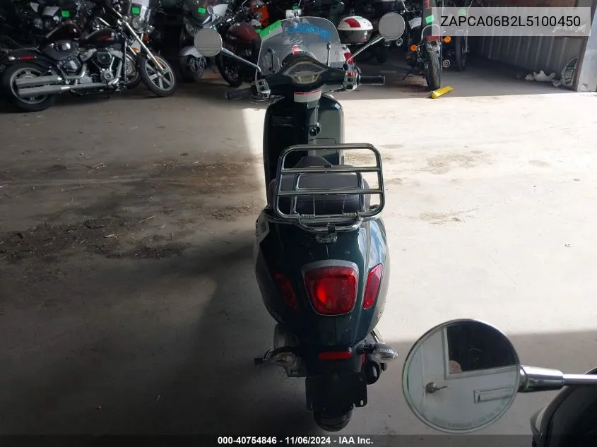 2020 Vespa Primavera VIN: ZAPCA06B2L5100450 Lot: 40754846