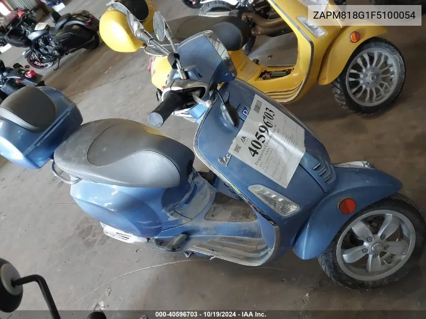 2015 Vespa Sprint 150 3V VIN: ZAPM818G1F5100054 Lot: 40596703