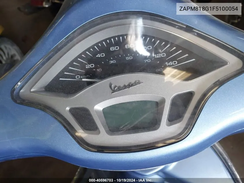 2015 Vespa Sprint 150 3V VIN: ZAPM818G1F5100054 Lot: 40596703