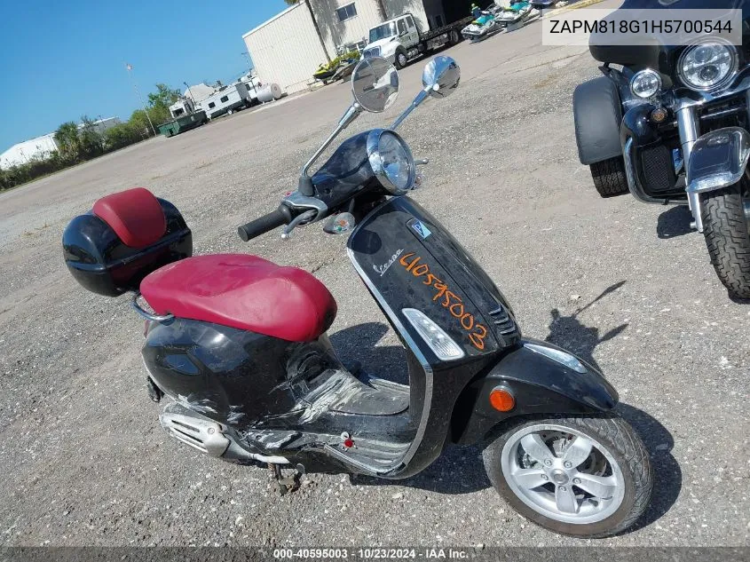 2017 Vespa Sprint 150 3V VIN: ZAPM818G1H5700544 Lot: 40595003