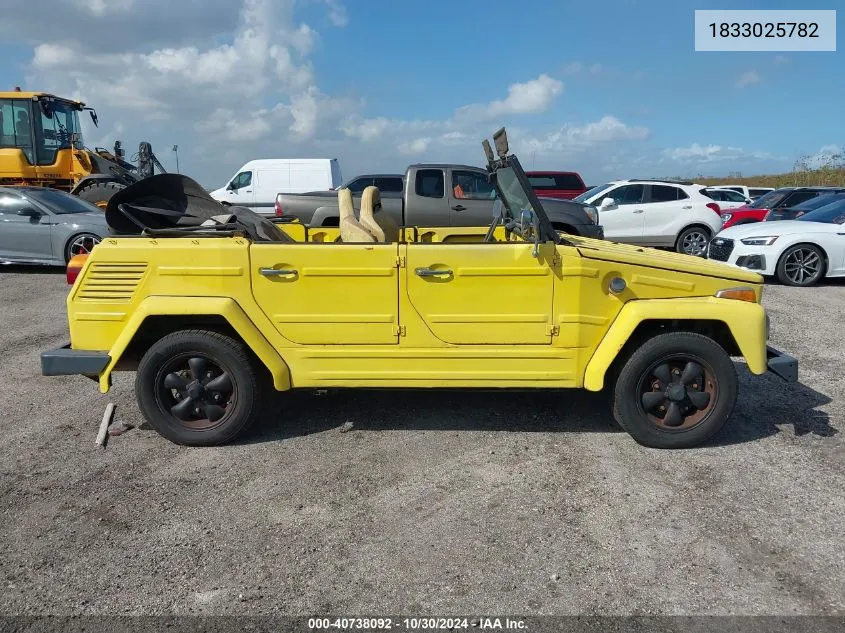 1973 Volkswagen Thing VIN: 1833025782 Lot: 40738092