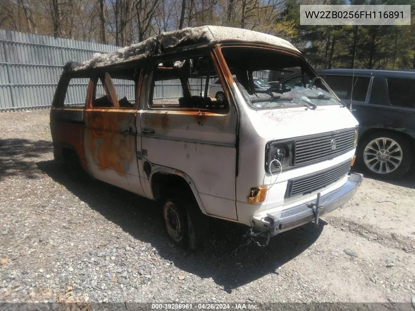 1985 Volkswagen Vanagon Campmobile VIN: WV2ZB0256FH116891 Lot: 39286961