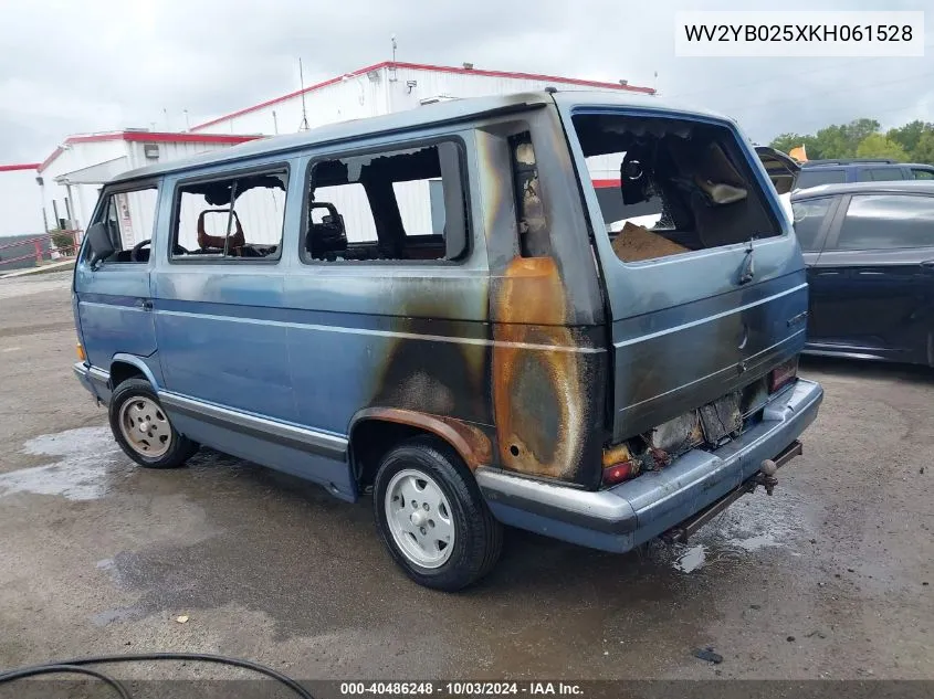 WV2YB025XKH061528 1989 Volkswagen Vanagon Bus