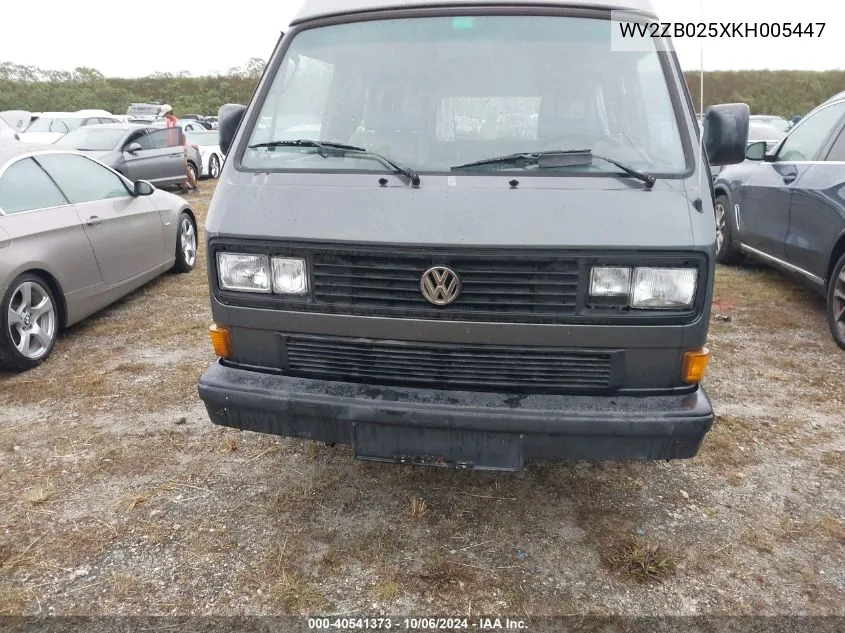 WV2ZB025XKH005447 1989 Volkswagen Vanagon Campmobile