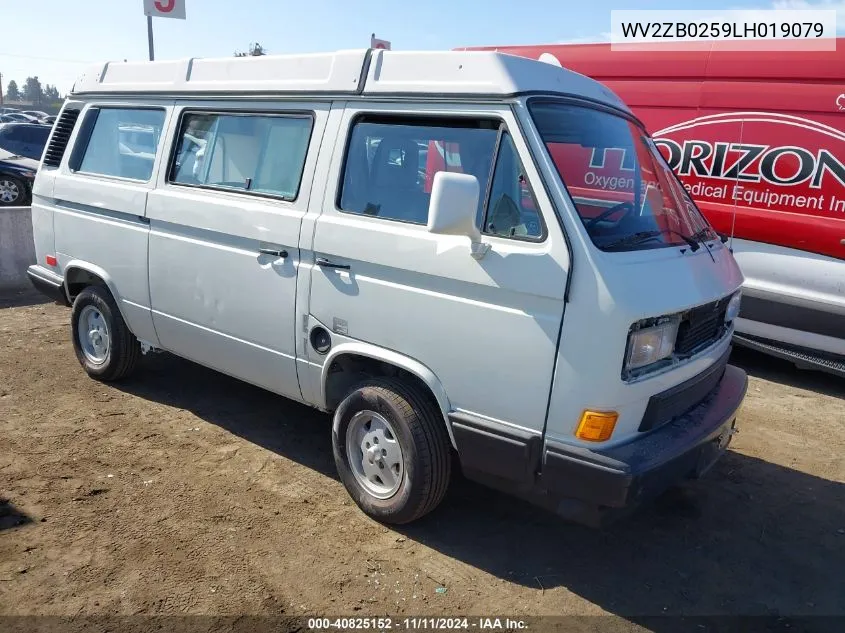 1990 Volkswagen Vanagon Campmobile VIN: WV2ZB0259LH019079 Lot: 40825152