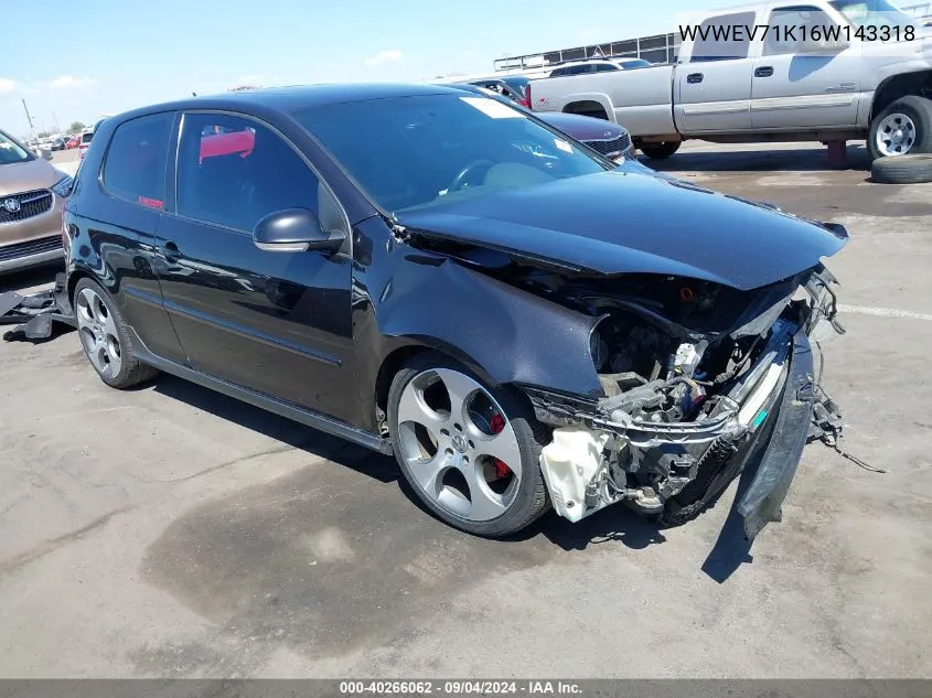 WVWEV71K16W143318 2006 Volkswagen New Gti