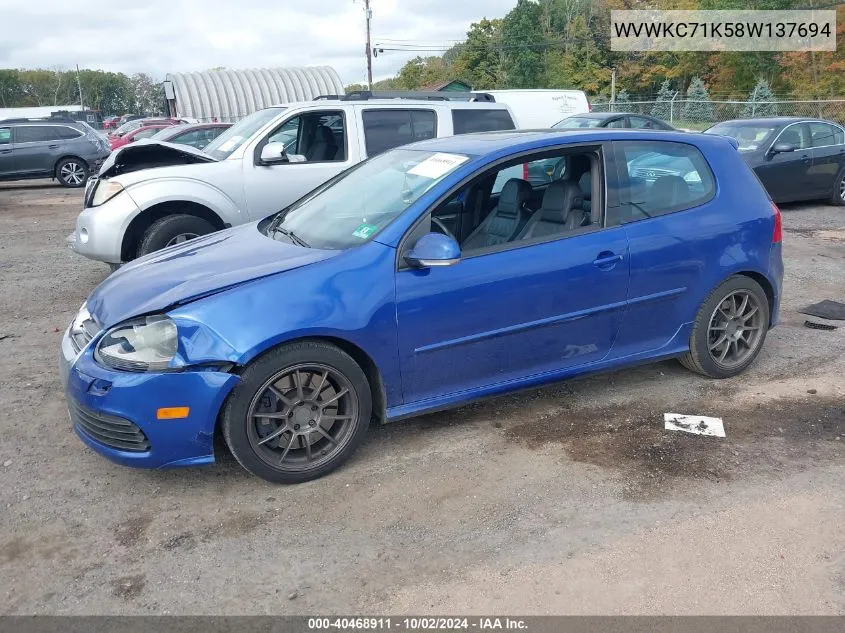 WVWKC71K58W137694 2008 Volkswagen R32