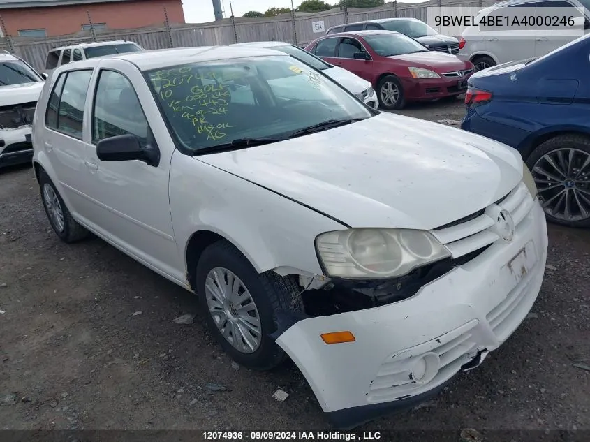 2010 Volkswagen City Golf VIN: 9BWEL4BE1A4000246 Lot: 12074936