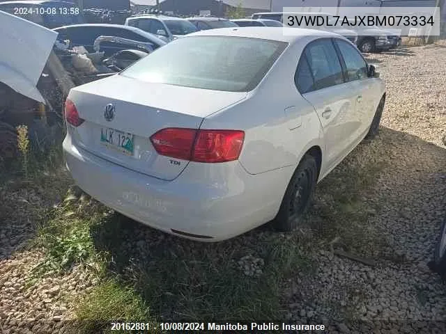 3VWDL7AJXBM073334 2011 Volkswagen Jetta 2.0 Tdi