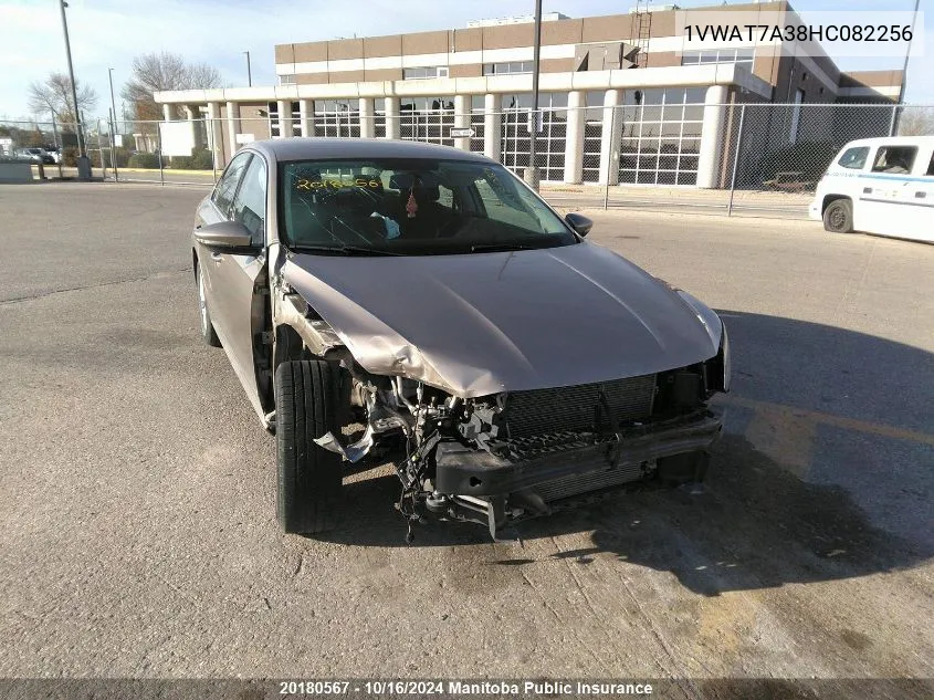 2017 Volkswagen Passat 1.8 Tsi VIN: 1VWAT7A38HC082256 Lot: 20180567