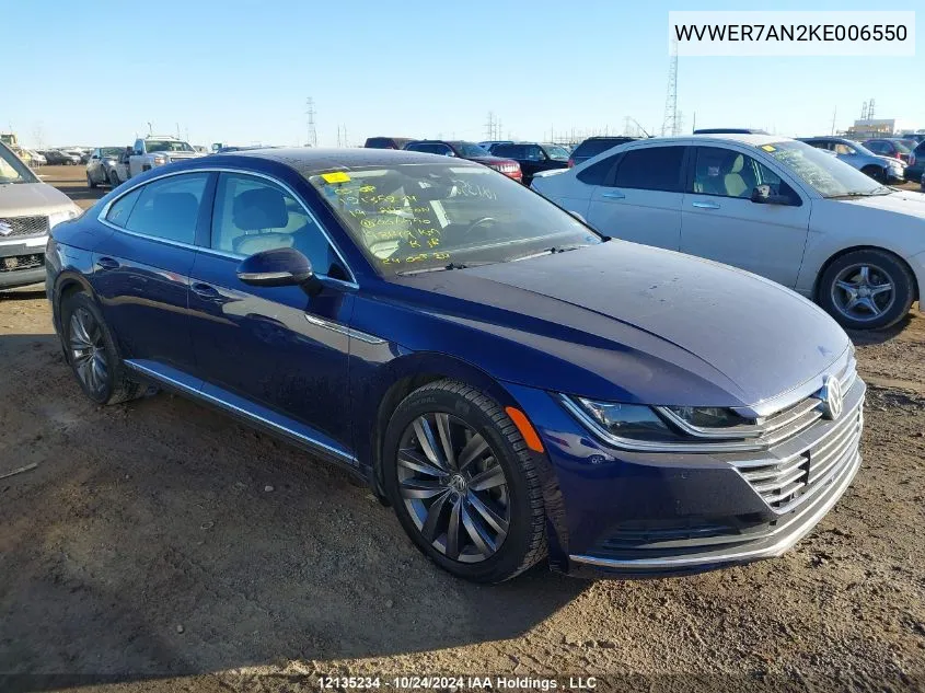 2019 Volkswagen Arteon VIN: WVWER7AN2KE006550 Lot: 12135234