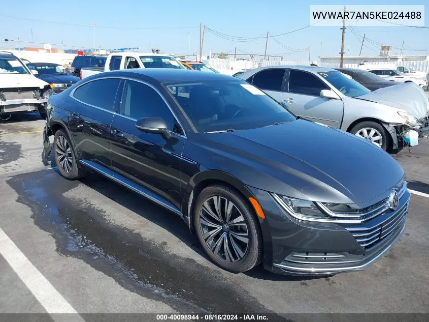 2019 Volkswagen Arteon 2.0T Se VIN: WVWAR7AN5KE024488 Lot: 40098944