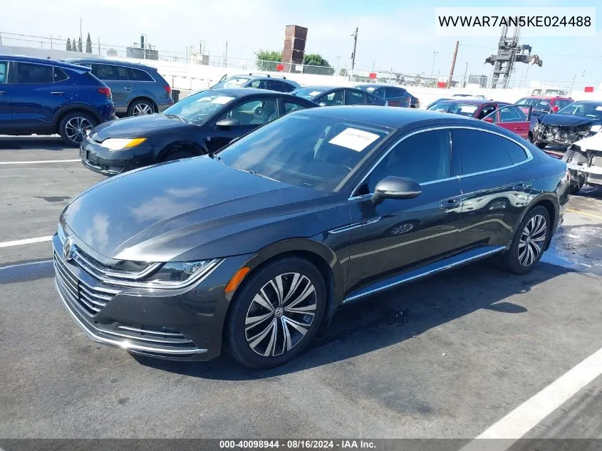 2019 Volkswagen Arteon 2.0T Se VIN: WVWAR7AN5KE024488 Lot: 40098944