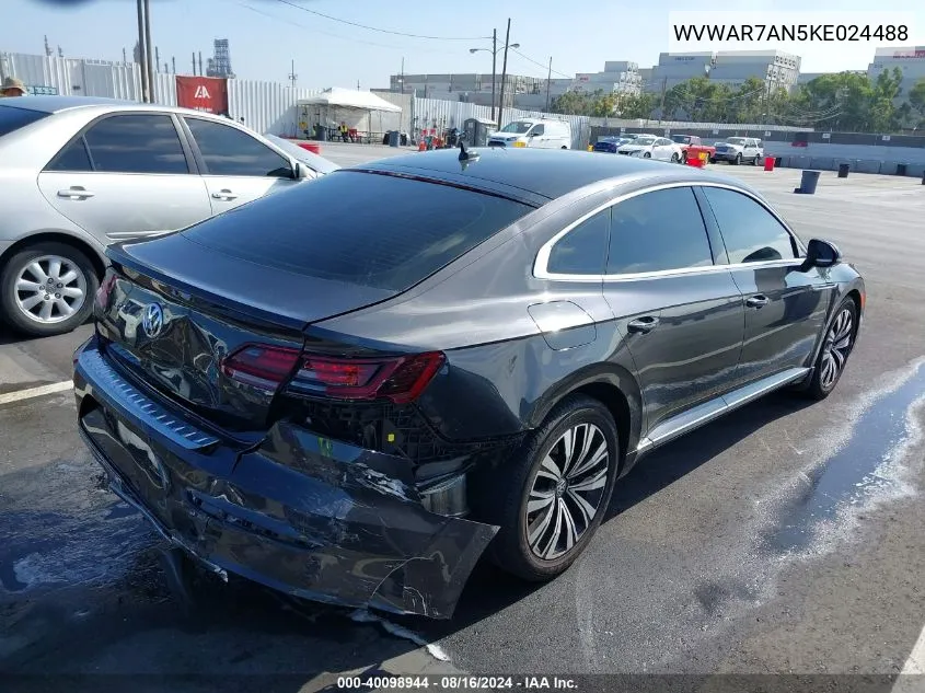 2019 Volkswagen Arteon 2.0T Se VIN: WVWAR7AN5KE024488 Lot: 40098944