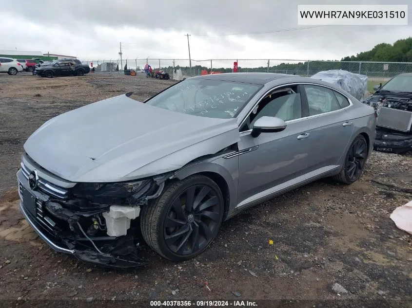 WVWHR7AN9KE031510 2019 Volkswagen Arteon 2.0T Sel R-Line