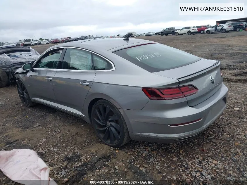 WVWHR7AN9KE031510 2019 Volkswagen Arteon 2.0T Sel R-Line