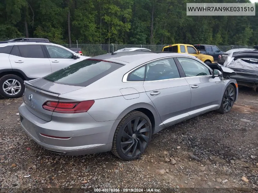 WVWHR7AN9KE031510 2019 Volkswagen Arteon 2.0T Sel R-Line