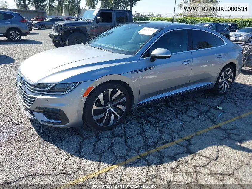 2019 Volkswagen Arteon 2.0T Sel Premium R-Line VIN: WVWTR7AN8KE000534 Lot: 40752912