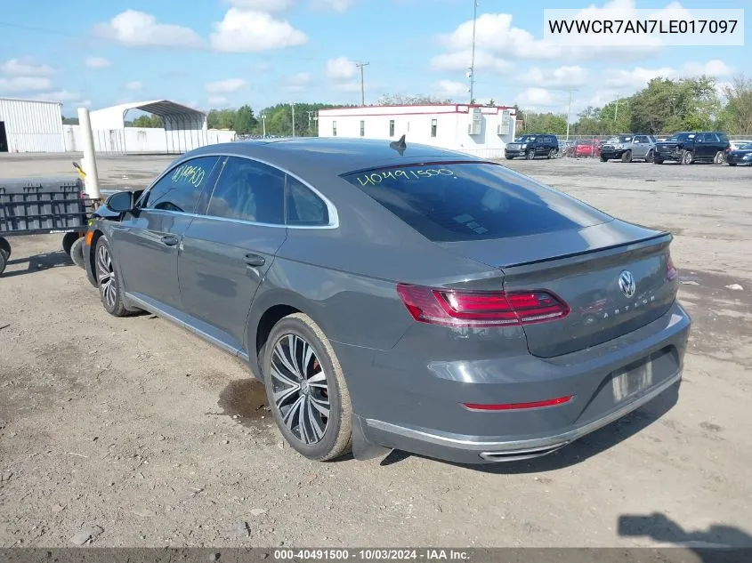 2020 Volkswagen Arteon 2.0T Sel VIN: WVWCR7AN7LE017097 Lot: 40491500