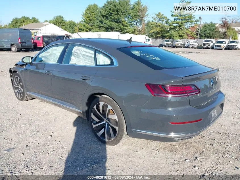 2021 Volkswagen Arteon 2.0T Sel R-Line VIN: WVWSR7AN7ME010700 Lot: 40281612