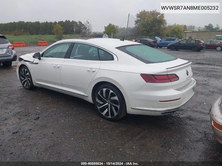 2021 Volkswagen Arteon 2.0T Sel R-Line VIN: WVWSR7AN8ME005232 Lot: 40585634