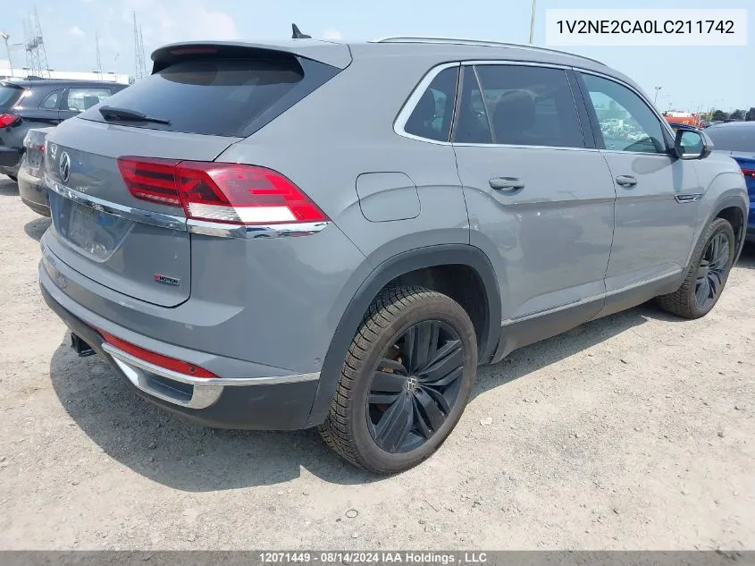 2020 Volkswagen Atlas Cross Sport Sel Premium VIN: 1V2NE2CA0LC211742 Lot: 12071449