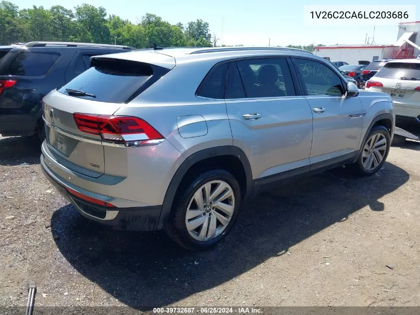 2020 Volkswagen Atlas Cross Sport 2.0T Se W/Technology/2.0T Se W/Technology R-Line VIN: 1V26C2CA6LC203686 Lot: 39732687