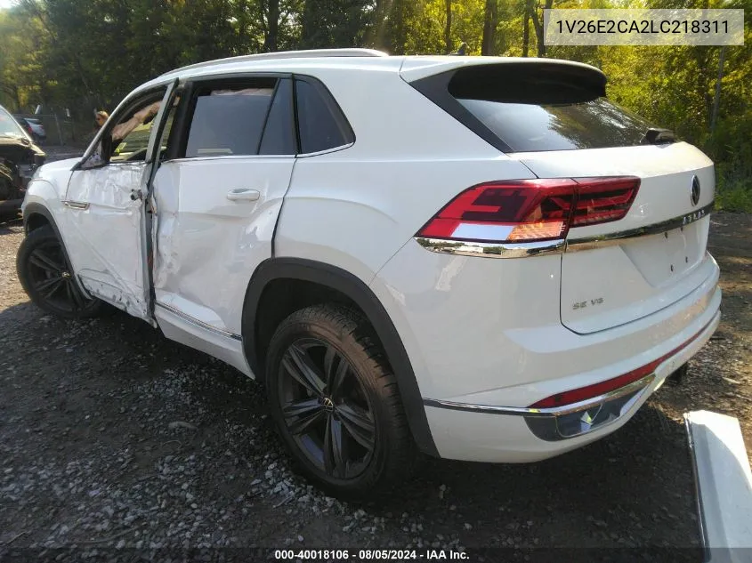 2020 Volkswagen Atlas Cross Sport 3.6L V6 Se W/Technology/3.6L V6 Se W/Technology R-Line VIN: 1V26E2CA2LC218311 Lot: 40018106