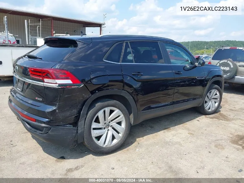 2020 Volkswagen Atlas Cross Sport 3.6L V6 Se W/Technology/3.6L V6 Se W/Technology R-Line VIN: 1V26E2CAXLC223143 Lot: 40031070