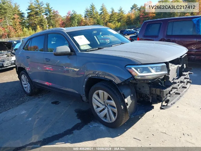 2020 Volkswagen Atlas Cross Sport Se VIN: 1V26E2CA3LC217412 Lot: 40529831