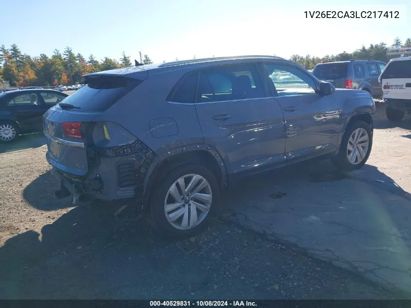 1V26E2CA3LC217412 2020 Volkswagen Atlas Cross Sport Se