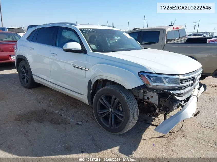 2020 Volkswagen Atlas Cross Sport Se VIN: 1V25E2CA2LC222645 Lot: 40537289