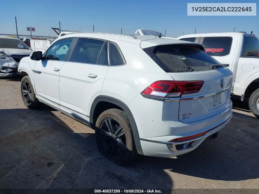 2020 Volkswagen Atlas Cross Sport Se VIN: 1V25E2CA2LC222645 Lot: 40537289