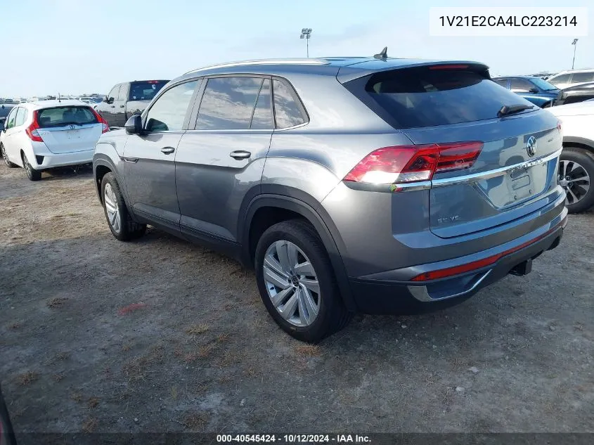 2020 Volkswagen Atlas Cross Sport 3.6L V6 Se W/Technology/3.6L V6 Se W/Technology R-Line VIN: 1V21E2CA4LC223214 Lot: 40545424