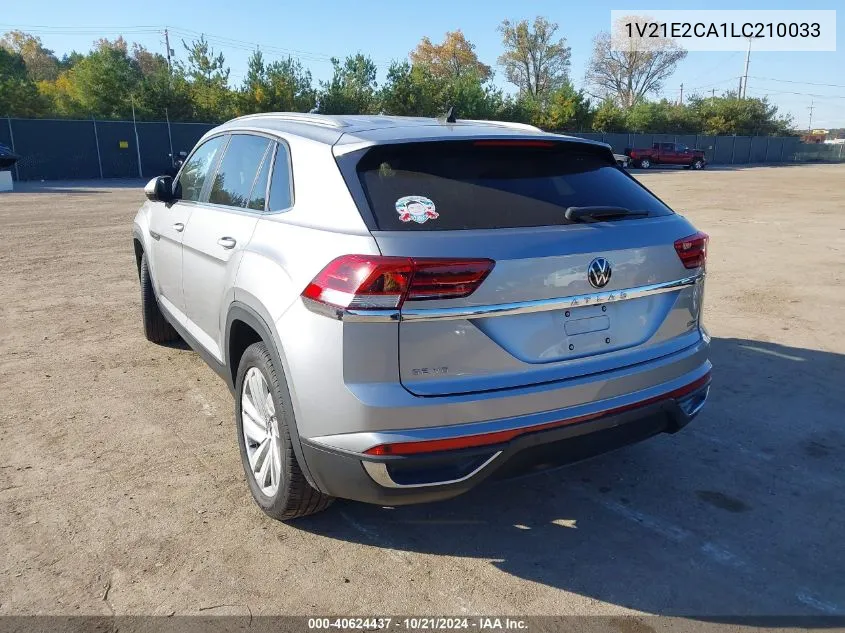 2020 Volkswagen Atlas Cross Sport 3.6L V6 Se W/Technology/3.6L V6 Se W/Technology R-Line VIN: 1V21E2CA1LC210033 Lot: 40624437