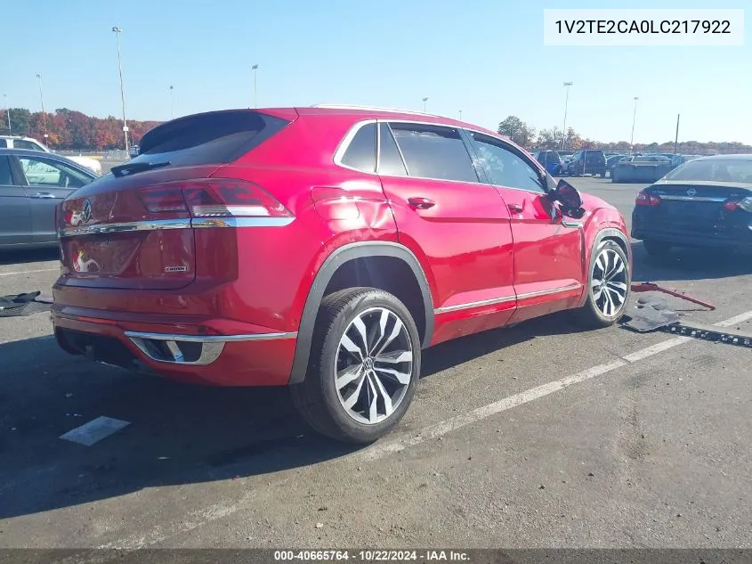 2020 Volkswagen Atlas Cross Sport 3.6L V6 Sel Premium R-Line VIN: 1V2TE2CA0LC217922 Lot: 40665764